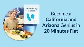 Preliminary Notices in California & Arizona Become an Expert in 20 Mins + FAQs