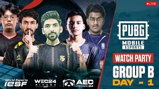  WATCH PARTY  IESF ASIA REGIONAL QUALIFIERS PUBG 2024   GROUP B DAY 1 ft. #ASagi8 #leo #Axetron