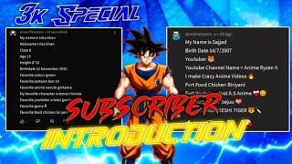My Subscribers Introduction Video  My Reaction  3k Subscribers Special