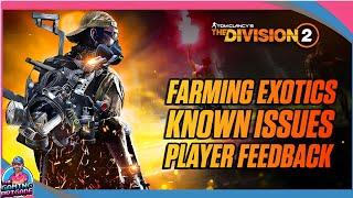 The Division 2 News Update - Farming Exotics Apparel Event BUGS & KNOWN ISSUES - Year 5 Season 1
