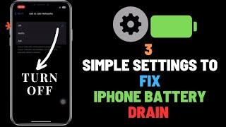 IOS 17- 3 SIMPLE Settings to FIX iPhone Battery Drain  Tips to Improve Battery Life.#iphone #ios17