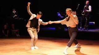 Irina & Anthony - social lindy hop demo at Havelhop 2023