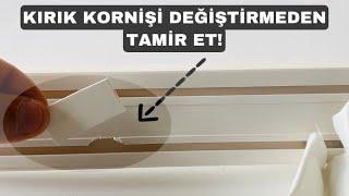 #reklam Kırık kornişi değiştirmeden  TAMİR ET   Qırılmış korniş təmiri  Broken cornice repair