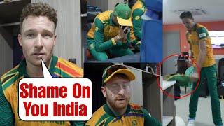 South Africa Team Not Happy With Umpire Decision Of MIller Catch ll South Africa Team Crying