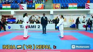 INDIA    VS  NEPAL  FEMALE FINAL MATCH  8TH SOUTH ASIAN KARATE CHAMPIONSHIP BHUTAN  2024