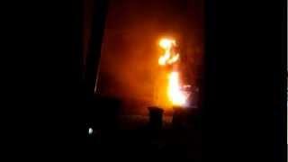 House on fire in Iona Road Scotch estate Jarrow Tyne & Wear Arson December 2012