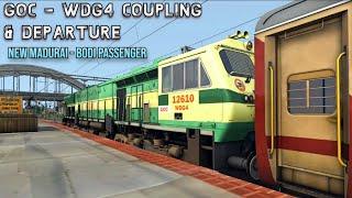 Madurai Bodinayakkanur Passenger Coupling with WDG4 & Short Journey in Railworks Train Simulator