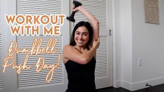 Push Day Workout With Me Chest Shoulder and Tricep Supersets for Home or Gym