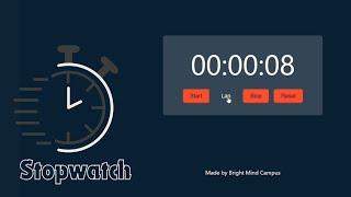 Build Your Own Stopwatch Easy HTML CSS & JavaScript Tutorial