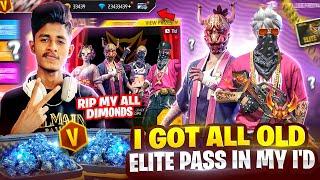 I Got Super Rare Old Elite PassS1 - S5 in My ID-RIP My Dimonds-Garena Free Fire##hallofelites