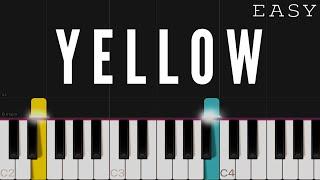 Coldplay - Yellow  EASY Piano Tutorial