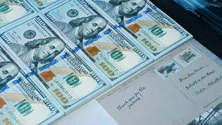 Office ASMR 150000$ Cash Money-Sorting-Money Counting-Stacks of 100$ POV