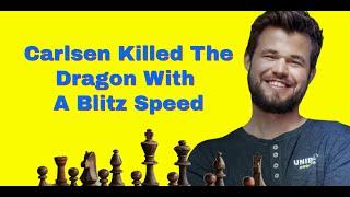 Carlsen Killed The Dragon With A Blitz Speed  Magnus Carlsen vs Kirill Shevchenko Superbet  2023