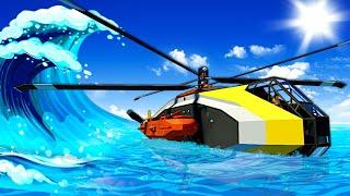 Tsunami Survival in a SUBMARINE HELICOPTER? Stormworks