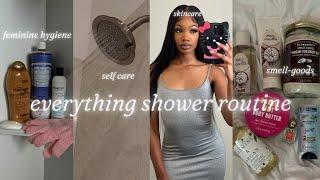 my EVERYTHING shower routine  feminine hygiene tips + self care