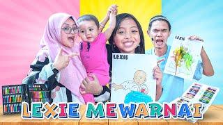 PERTAMA KALI ADIK LEXIE BELAJAR MELUKIS  DRAMA PARODI LEIKA AJARIN LEXIE MENGGAMBAR DAN MEWARNAI