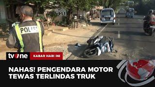 Gagal Menyalip Pengendara Motor Tewas Terlindas Truk  Kabar Hari Ini tvOne