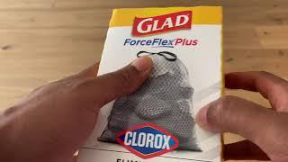 Glad ForceFlex Plus kitchen Trash Bags REVIEW