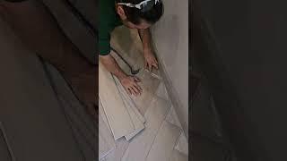 Ending a HERRINGBONE VINYL FLOORING #vinylflooring #diy #howto #flooring #installation #herringbone