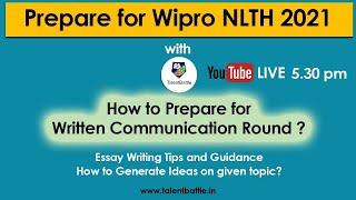 Prepare for Wipro NLTH 2021- How to prepare for Written Communication round?