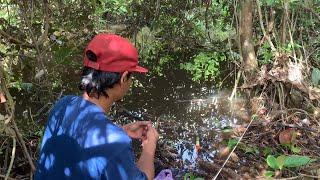 Berkah hujan. Mancing di sungai saat banjir ikan nya pada di pingiar