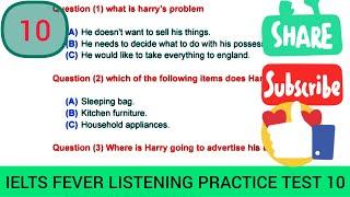 Ielts fever listening test 10  What is Harrys problem