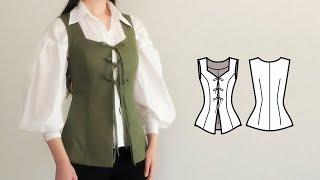 Sew the Prettiest Vest With a Bow-tie Front Closure + Sewing Pattern