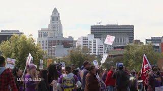 Los Angeles school employees to end 3-day strike