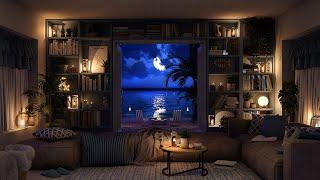 Beach House Ambience  Fall Asleep In A Cozy Beach House With Soothing Waves And Nature Sounds