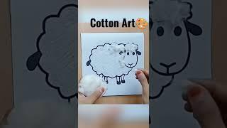 cotton art  cute sheep art drawing #shortvideo #art #trending #viral #youtubeshorts #ytviral