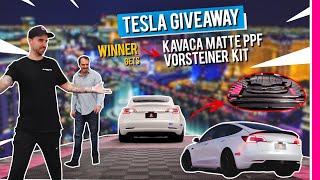 KAVACA Matte PPF Tesla Giveaway Winner  Vorsteiner Tesla Model 3 Aero Kit