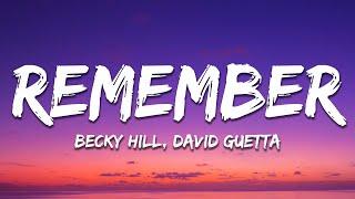 Becky Hill & David Guetta - Remember Lyrics