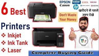  Top 6 Best Printer for Home Use in India 2024 All in One WiFi Printer Review Inkjet Ink Tank Laser
