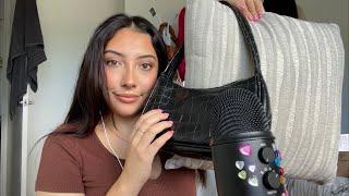 ASMR Scratching Assortment textured scratching on fabric a handbag denim hair brush Whispered