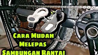 Cara Mudah Melepas Sambungan Rantai Sepeda  How To Remove The Bicycle Chain  Quick Link Chain