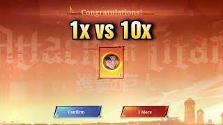 MLBB x ATTACK ON TITAN DRAW IN 18 ACCOUNTS  1x or 10x? Which is better?