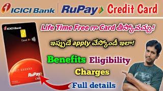 icici Coral Rupay lifetime free Credit Card full detailsicici bank Credit Cards #icicicreditcard