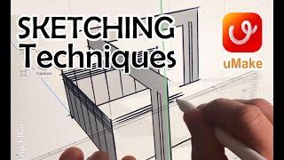 Sketching Techniques Freehand 3D modeling uMake app.
