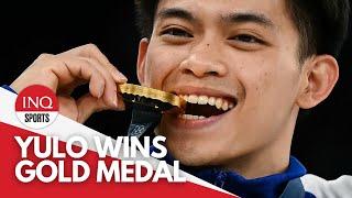 Carlos Yulo wins floor exercise gold medal in Paris Olympics