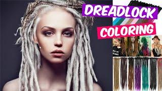 How To Color Dreadlocks  -  bleach & coloring dreads Tutorial