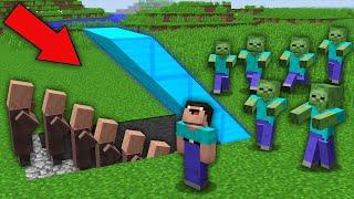 Minecraft NOOB vs PRO HOW NOOB GUARD VILLAGER FROM ZOMBIE IN SECRET UNDERGROUND ROOM? 100% trolling