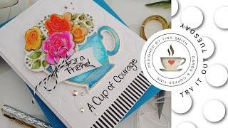Try It Out Tuesday  Stampendous Pop Rose Teacup Card with a Super Simple Gift Card Holder Inside