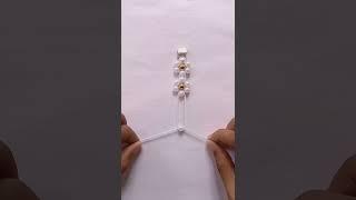 diy white beads flower bracelet... #diy #youtube #short