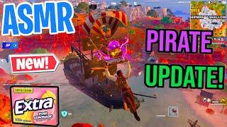 ASMR Gaming  Fortnite Pirates of the Caribbean Update Relaxing Gum Chewing  Controller Sounds 