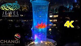 4K HSBC Rain Vortex Light and Sound Show at JEWEL Changi Airport Singapore