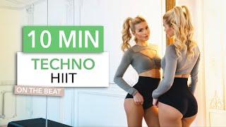 10 MIN TECHNO HIIT - Cardio on the beat fast fun - this makes you MOTIVATED