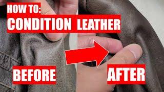 HOW TO CONDITION LEATHER - EASY DIY - Keeping my 15 Year old leather jacket from DRYING OUT