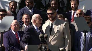 Kansas City Chiefs visit White House to celebrate Super Bowl win