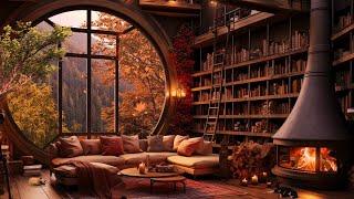 Rainy Day in the Cabin Peaceful Piano and Beautiful Relaxing Music Calm Fall Music