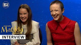 Matilda the Musical - Andrea Riseborough & Alisha Weir on Emma Thompson Adult Matilda & more